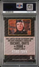 2016 Star Trek TOS 50th Anniv Black Autograph Michael Dante Limited Auto PSA 10